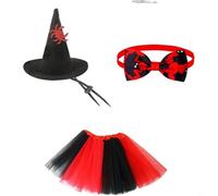 CashMuch Costume da vampiro da 2/3 pezzi per portico d'oca, vestito di Halloween in feltro e poliestere, con cordino elastico per vita 22-90 cm, decorazione festiva per esterni (set da 3 pezzi)