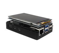 CashMuch Display Raspberry Pi da 3,5 pollici con custodia, 480 x 320 60 FPS, raffreddamento attivo per Raspberry Pi 5, per Raspbian, Ubuntu, Kali, RetroPie