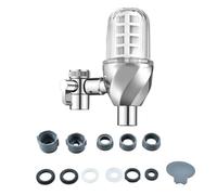 CashMuch Estensore per filtro dell'acqua rotante 360 Deee con cartuccia filtro rimovibile per rubinetto del lavello della cucina, realizzato in rame di alta qualità per lavare i piatti e cucinare