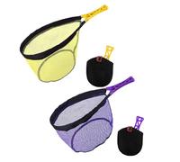 CashMuch Guadino pieghevole per pesca a mosca con borsa a rete a nido d'ape, leggero e portatile, per pesca a mosca, viola