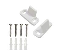 CashMuch Guida da pavimento regolabile per porta scorrevole, guida bianca Ic Tom con set da 2 pezzi, include viti e tasselli di espansione, si adatta alla maggior parte degli spessori delle porte