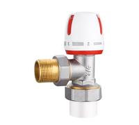 CashMuch Kit valvola termostatica radiostati ad angolo regolabile con protezione antigelo, valvola in ottone maschio da 1 pollice per Hting domestico e controllo della temperatura dell'acqua Hter