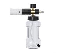 CashMuch Lancia schiuma a neve M22 da 14 mm per idropulitrice, ugello professionale con manopola, bottiglia in ottone resistente e plastica per dettagli auto, design a prova di perdite (bianco e nero)