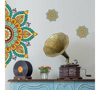 CashMuch Mandala Lotus vinile parete Er per Ramadan ed Eid Mubarak Decor, Zen Garden Flower Design Decal per vetro o parete piatta, 30 x 60 cm