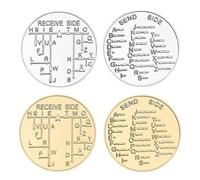 CashMuch Moneta da allenamento Morse Code per appassionati di radio e hobbisti, argento, oro, bronzo-oro