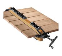 CashMuch Morsetto a pressione a 4 vie per la lavorazione del legno, morsetto regolabile per pannelli, con 4 tacche per barre per progetti da tavolo e scaffali, nero