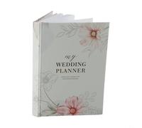 CashMuch Organizzatore per matrimoni, tutto in uno, libro e organizer per 12 mesi, con sezioni personalizzate per elenchi di contatti e budget (fiori di farina)