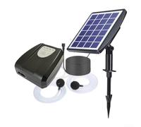 CashMuch Ossigenatore solare per laghetto da 3 W, funzionamento silenzioso, con doppia modalità di ricarica, per laghetto da giardino (nero 3 W 2600)
