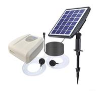 CashMuch Ossigenatore solare per laghetto da 3 W, funzionamento silenzioso, con doppia modalità di ricarica, per laghetto da giardino (bianco 3 W 2600)