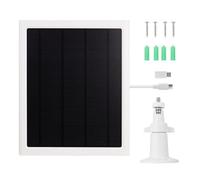 CashMuch Pannello solare monocristallino da 6 W 6 V con cavo da 3 metri, adattatore USB e kit di montaggio, per campanello ad anello e telecamere Suy