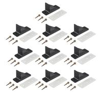 CashMuch Paraneve per tetto in metallo, set da 10 pezzi con piedini e viti, materiale resistente al PC, protezione anti neve per strutture del tetto inclinato, colore nero