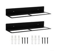 CashMuch Portautensili da parete in metallo per garage e officina, porta martello e cacciavite, con design salvaspazio, finitura nera (2 pezzi)