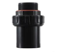 CashMuch Raccordo diritto per tubo dell'acqua in PVC, accessorio per sistema di piscine da 3,8 cm, 5 cm, nero e bianco (5,1 cm, nero)