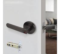 CashMuch Serratura per porta del bagno con indicatore di occupazione rosso e Een, per robusta maniglia in lega di zinco per porte interne spesse 35-50 mm, oro o Ay