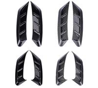 CashMuch Set di 2 adesivi per la copertura delle sopracciglia, colore nero lucido o fibra di carbonio, in PVC per la valorizzazione dei fanali