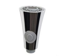 CashMuch Soffione doccia estraibile per rubinetto da cucina, parte di ricambio per rubinetto, doppia impostazione di spruzzo, interfaccia a 4 punti cromata spazzolata, plastica ABS (galvanizzazione)