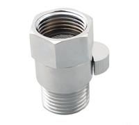 CashMuch Soffione doccia valvola di arresto doccia doccia interruttore rapido valvola di arresto regolatore di controllo del flusso d'acqua finitura cromata G 1/2 "maniglia connettore standard
