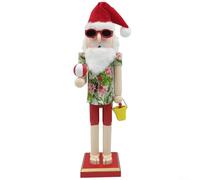 CashMuch Statuetta di Babbo Natale schiaccianoci da 38,1 cm per decorazione natalizia di Halloween (E)