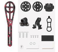 CashMuch Supporto per computer da bici in lega di alluminio per Garmin, Bryton, Cateye - Staffa di estensione con supporto luce