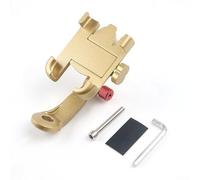 CashMuch Supporto per manubrio della bicicletta, in lega di alluminio, per telefoni cellulari da 4,7 a 7 pollici, colore: oro