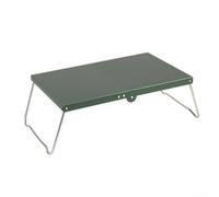 CashMuch Tavolo da campeggio compatto e leggero, pieghevole, in lega di alluminio, per escursionismo, viaggi, all'aperto, spiaggia, stabile, design con angoli antiscivolo (verde)