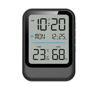 CashMuch Termometro digitale da interni e igometro con ampio disay per casa, ufficio e asilo, montaggio a parete o scrivania, nero