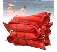 Cashwise Barriera Anti-inondazione, barriera Galleggiante in PVC per Petrolio, contenimento Solido Galleggiante per rifiuti da 10 m per la Superficie del Fiume, barriera riciclabile in PVC,0.8 * 10M