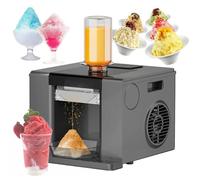 Cashwise Macchina Automatica per Ghiaccio a Fiocchi, Tritaghiaccio Elettrico per Snow Cone e Smoothie, Produzione 60 kg/Giorno, Raffreddamento ad Aria - Ideale per Food Truck, Ristoranti Black