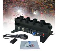 Cashwise Macchina coriandoli Matrimonio Cannone coriandoli DMX 512 Controller 4 Holder Macchina sparacoriandoli Lanciatore con Telecomando per Natale, Effetto scenico, DJ concerti Feste Compleanno