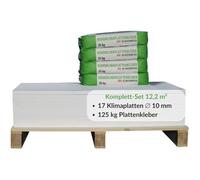 CaSi-Systems, Pannello climatico pre-intonacabile da 10mm in silicato di calcio, antimuffa, per interni, cantina, ambienti umidi, risparmio energetico e isolamento, Set per 12,2 m²