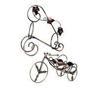 Casier à Vin, Casier à vin 2 PCS Vintage Tricycle en forme de casier à vin en métal, support de stockage de bouteille de vin autoportant sur le comptoir, économiseur d'espace pour les vins rouges et blancs décoration de la maison casier à vin