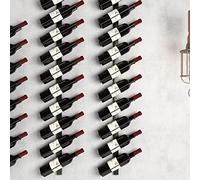 Casier à Vin, Étagère à vin Étagère de rangement en fer forgé Présentoirs pour bouteilles de vin 25 cm 50 cm 75 cm 100 cm 125 cm Étagères de décoration murales pour la maison Bar Cave à vin Cuisine (Color : Black, Size : 75cm)