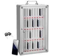 Casier Portable pour Étudiants - Boîte Murale de Rangement Transparent pour 36 Téléphones Coffre-Fort Pratique Gestion Efficace des Appareils Idéal pour Écoles et Bureaux