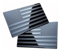 Casiler 2 Pezzi 3D American Flag Sticker USA Bandiera Auto Auto Militare Emblema Patriotico Bumper Decal