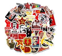 Casiler 50 Pezzi/Pacco Adesivi CCCP Misti 'Unione Sovietica Divertenti Adesivi retrò Graffiti per Chitarra Portatile per Bagagli Skateboard