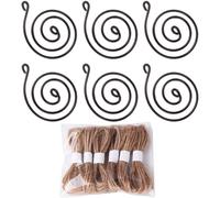 Casiler 6 Supporti per Piante Aeree Sospese, Piccole Piante Aeree Tillandsia, Fioriere Geometriche in Filo Metallico con Corda di Canapa E Supporti Sospesi in Metallo.