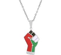 Casiler Art Palestine Map Map Pendant Collane - Etnic Pattern Flag Regione Palestina Mappe della Catena di Colletto Campola Campio Hip Hop Patriottismo Gioielli