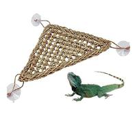 Casiler Hammock di Draghi Barbuti, Arredamento Arrampicata Rettile Triangolare, Amaca di Erba Naturale per Rettili, Gechi, Iguana, Granchi Eremiti