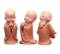 Casiler Mini Buddha Statue Small Monk Figurina Buddha Sculture Ornamento Accessori per Set tè Tavolo Fai Te Bonsai Terrarium Artigianato