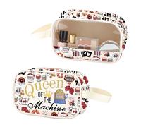 Casinò Clear Makeup Bag Casino Gioco d'azzardo Amante Regalo Regina della Macchina Sacchetto Cosmetico di Cuoio Slot Casino Regalo Fortunato, Macchina Pu, No
