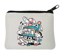 Casino Style Cartoon Slot Machine Chip 777 Cherry Neoprene Coin Purse Pouch 10x11cm Bianco, bianco, Taglia unica