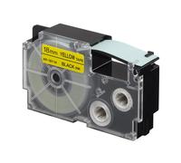 Casio 18mm Label Printer Cartridge Black Print on Yellow Tape