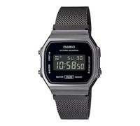 Casio A168WEMB-1BV Orologio digitale da uomo Vintage Collection Gunmetal Band Allarme cronografo Illuminatore, Canna di fucile