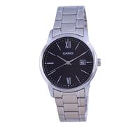 Casio Abito Quarzo Nero Quadrante In Acciaio Inox MTP-V002D-1B3 Orologio da Uomo
