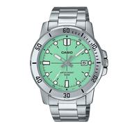 Casio Acciaio Quadrante Verde Quarzo MTP-VD01D-3E1V Analog Orologio da Uomo