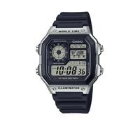 Casio AE-1200WH-1CVEF Orologi Uomo Batt. 10 anni, 5 Sveglie, Fuso Orario, Crono