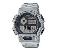 Casio AE-1400WHD-1AVDF Men's Digital Watch - 51mm Stainless Steel Band, World Time, 10-Year Battery, 100M Water Resistance