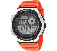 Casio AE1000W Series | Orologio digitale da uomo | 100M WR | Multi Allarmi | Cronometro 100 SEC | Timer conto alla rovescia | Mappa del mondo per l'ora del mondo | Luce LED | Display analogico LC |
