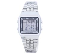 Casio Alarm World Time Digitale Grigio Quadrante A500WA-7DF Orologio da uomo