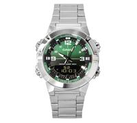 Casio Analog Digital Stainless Steel Green Dial Quartz AMW-870DA-3AV Men's Watch
